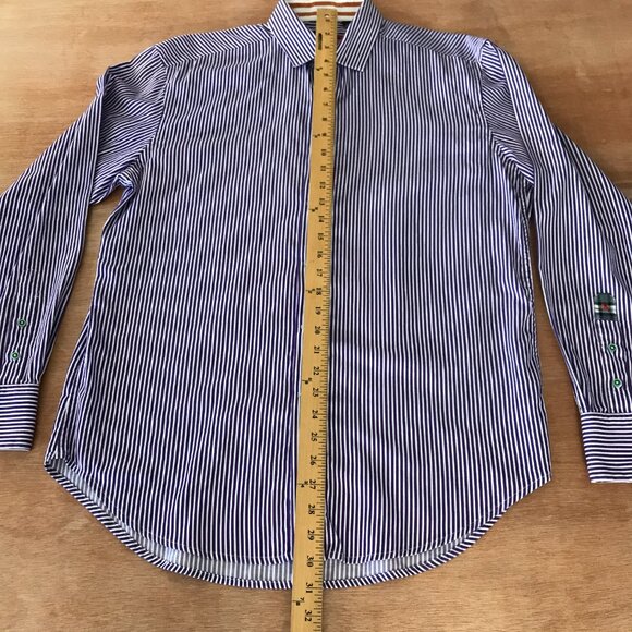 Robert Graham X Series Shirt Men L Purple Striped Button Up Long Sleeve - Picture 5 of 13